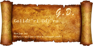 Gelléri Dóra névjegykártya